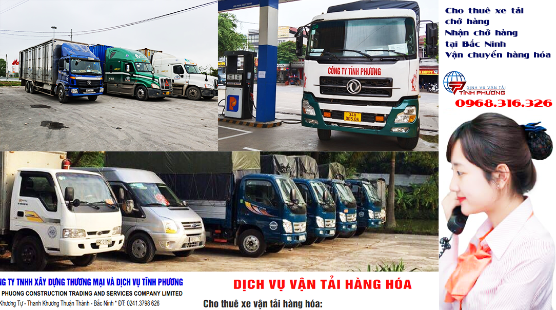 cho thuê xe tải chở hàng tại Bắc Ninh