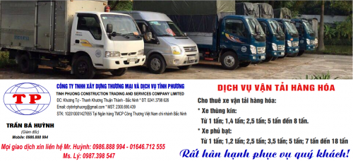 Dịch vụ chở hàng tại khu công nghiệp Quế Võ Bắc Ninh